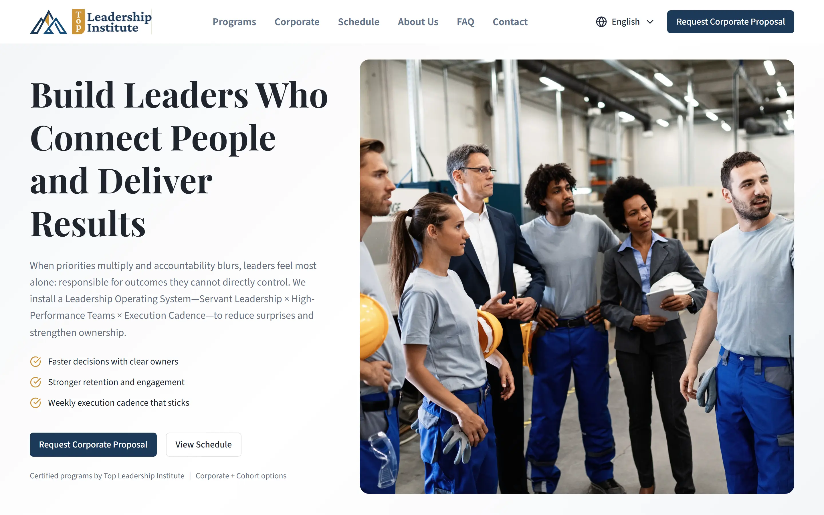 Top Leadership Institute Website
